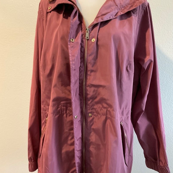 Cavalini Jacket  Lightweight Hooded Mauve Size 1X NWOT - Picture 9 of 10